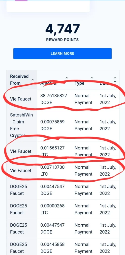 faucetpay withdrawal proof